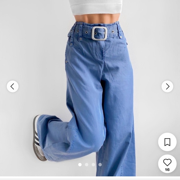 We The Free Denim - ⭐️NWT Free People Sloane Belted Wide Leg Pants⭐️